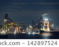 [Nagoya] Factory night view from Kinjo Wharf 142897524