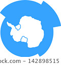 Vector illustration of a map of Antarctica Vector illustration of a map of Antarctica 142898515