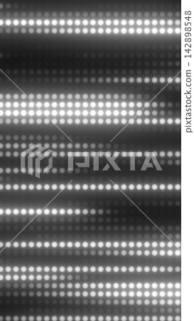 Defocused grayscale LED light rows creating an abstract bokeh pattern for technology, stage lighting, and modern digital backgrounds. Defocused grayscale LED light rows creating an abstract bokeh pattern for technology, stage lighting, and modern digital backgrounds. 142898548