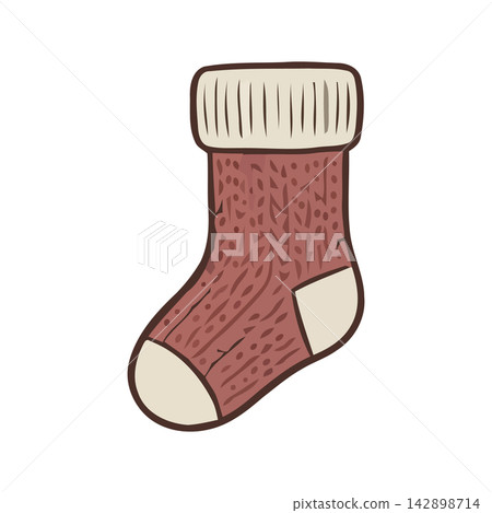 Adorable vector drawing of socks, perfect for baby clothes design, craft projects, or whimsical apparel. Adorable vector drawing of socks, perfect for baby clothes design, craft projects, or whimsical apparel. 142898714