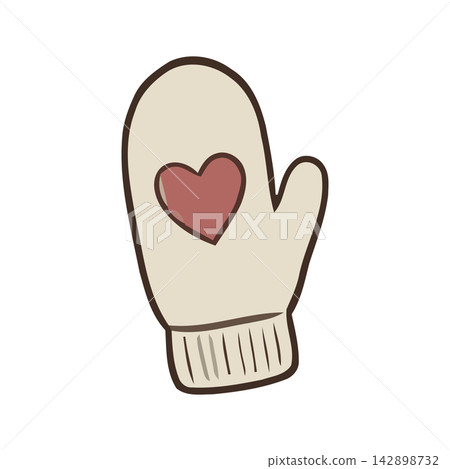 A sweet and charming illustration of a single hand drawn in simple line art with soft pastel tones. 142898732