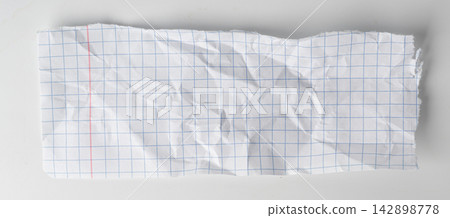 Checkered paper notebook background 142898778