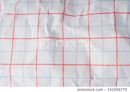 Checkered paper notebook background Checkered paper notebook background 142898779