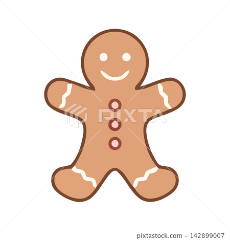 Adorable gingerbread man illustration perfect for seasonal baking themes, parties, and sweet decorations. Adorable gingerbread man illustration perfect for seasonal baking themes, parties, and sweet decorations. 142899007