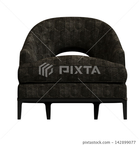 armchair isolate on a transparent background, comfortable furniture for home interior, 3D illustration, cg render 142899077
