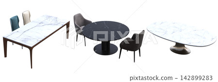 table isolated on transparent background, 3D illustration, cg render, set table isolated on transparent background, 3D illustration, cg render, set 142899283