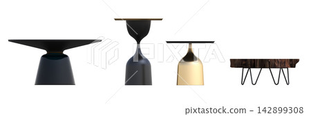 table isolated on transparent background, 3D illustration, cg render, set table isolated on transparent background, 3D illustration, cg render, set 142899308