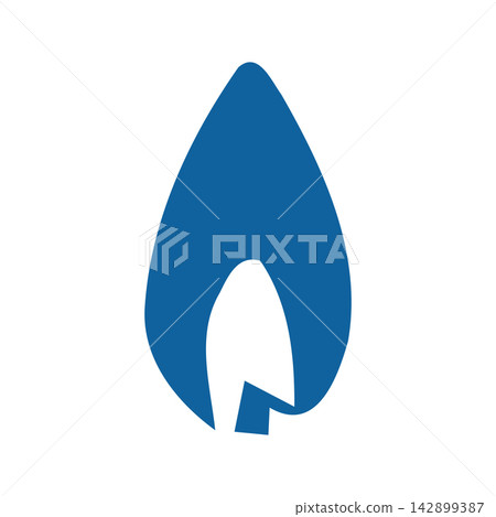 Clean vector graphic of a blue flame icon perfect for representing energy, passion, or creative ideas in digital designs. Clean vector graphic of a blue flame icon perfect for representing energy, passion, or creative ideas in digital designs. 142899387
