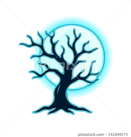 Simple and elegant line art vector drawing of a deciduous tree, symbolizing life and nature. Simple and elegant line art vector drawing of a deciduous tree, symbolizing life and nature. 142899575