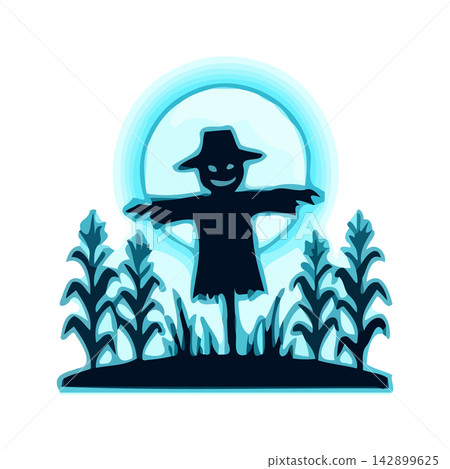 Vector drawing of a mischievous cartoon character making a dramatic pointing gesture. 142899625