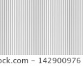 Corrugated metal siding wall featuring vertical lines and neutral light grey monochrome surface 142900976