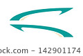 Teal and cream minimalist racing decal for sleek motorcycle body wrapping and modern vehicle exterior styling liveries. 142901174