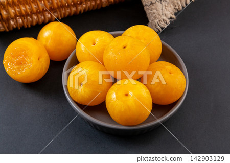 fresh Golden Plum Fruit With Sweet Juicy Taste 142903129