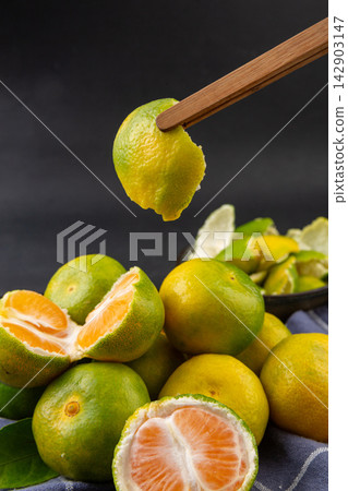 fresh Tangerine Peel Ingredient For Traditional Citrus Preparation fresh Tangerine Peel Ingredient For Traditional Citrus Preparation 142903147