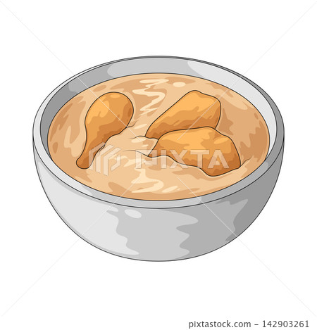 Illustration of Chicken braised in coconut milk Illustration of Chicken braised in coconut milk 142903261