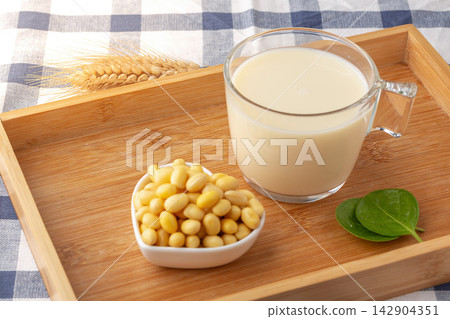 fresh Soy Milk with Soybean Ingredient Traditional Drink fresh Soy Milk with Soybean Ingredient Traditional Drink 142904351