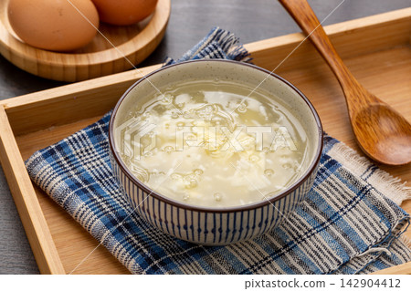 chinese Fermented Rice Egg Soup Traditional Dessert chinese Fermented Rice Egg Soup Traditional Dessert 142904412