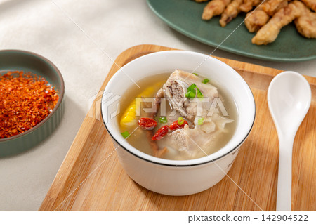 asian Style Pork Rib and Corn Stew Soup asian Style Pork Rib and Corn Stew Soup 142904522