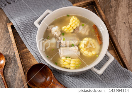 asian Style Pork Rib and Corn Stew Soup asian Style Pork Rib and Corn Stew Soup 142904524