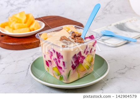 melon Yogurt Fruit Dessert with Mixed Fresh Ingredients melon Yogurt Fruit Dessert with Mixed Fresh Ingredients 142904579