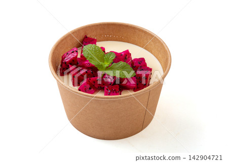 dragon Fruit Yogurt Skin Dessert Traditional Asian Food dragon Fruit Yogurt Skin Dessert Traditional Asian Food 142904721