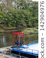Waterwheel, Indian waterwheel, Chitose River, Chitose, salmon, river, tourist spot, park, facility, river 142904976