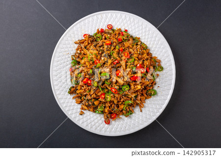 stir-Fried Pickled Mustard Greens with Minced Pork, Grandma Style Dish stir-Fried Pickled Mustard Greens with Minced Pork, Grandma Style Dish 142905317