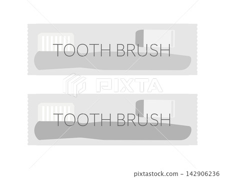 Toothbrush set, amenity goods, illustration Toothbrush set, amenity goods, illustration 142906236