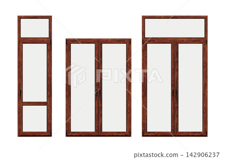 interior doors isolate on a transparent background, interior furniture, 3D illustration, cg render interior doors isolate on a transparent background, interior furniture, 3D illustration, cg render 142906237