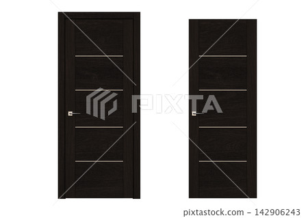 interior doors isolate on a transparent background, interior furniture, 3D illustration, cg render interior doors isolate on a transparent background, interior furniture, 3D illustration, cg render 142906243
