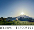 Diamond Fuji as seen from the campsite in the morning 142906451