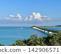 Ikema Bridge spanning the blue sea of Miyako Island 142906571