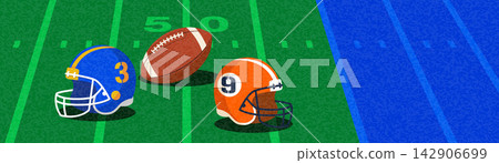 Dynamic Football Field and Equipment Vector Design Dynamic Football Field and Equipment Vector Design 142906699