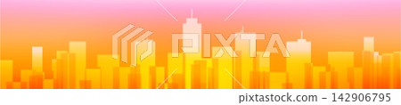 Holographic city skyline with blue neon buildings Holographic city skyline with blue neon buildings 142906795