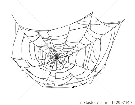 Halloween cartoon scary cobweb or spiderweb thread. Fall season party spooky cobweb thread, horror holiday tangled spider web vector decor element. Autumn celebration scary spiderweb decoration Halloween cartoon scary cobweb or spiderweb thread. Fall season party spooky cobweb thread, horror holiday tangled spider web vector decor element. Autumn celebration scary spiderweb decoration 142907140