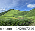 The lush, green slopes of Soni Plateau and Okame Pond 142907219