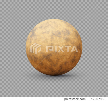 Realistic 3D sandstone material ball. Matte geometric sphere featuring natural yellow limestone or sand texture with detailed grainy surface erosion for 3D shader material previews and texture catalog Realistic 3D sandstone material ball. Matte geometric sphere featuring natural yellow limestone or sand texture with detailed grainy surface erosion for 3D shader material previews and texture catalog 142907439
