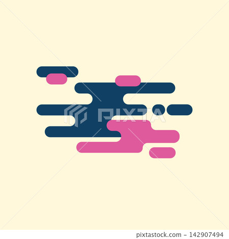 Flat abstract geometric rounded cloud shapes background vector illustration in modern colorful aesthetic style for banner and social media template Flat abstract geometric rounded cloud shapes background vector illustration in modern colorful aesthetic style for banner and social media template 142907494