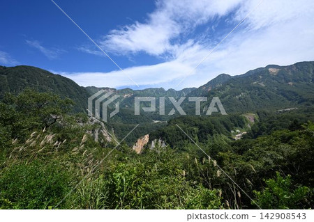 立山火山口全景;飛山火山口的大規模崩塌;六谷展望台 立山火山口全景;飛山火山口的大規模崩塌;六谷展望台 142908543