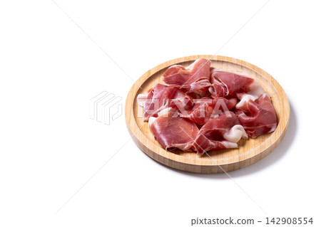 Spanish serrano ham slices Spanish serrano ham slices 142908554