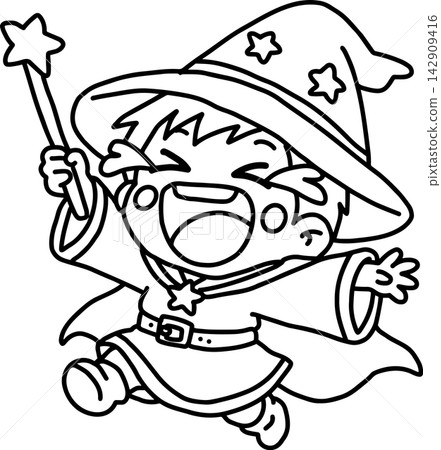 A crying wizard boy | Illustration of a child crying loudly with tears streaming down their face A crying wizard boy | Illustration of a child crying loudly with tears streaming down their face 142909416