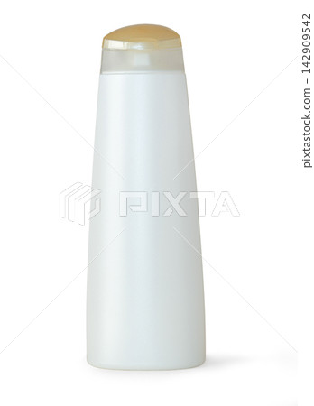 White plastic shampoo bottle for hair care hygiene White plastic shampoo bottle for hair care hygiene 142909542