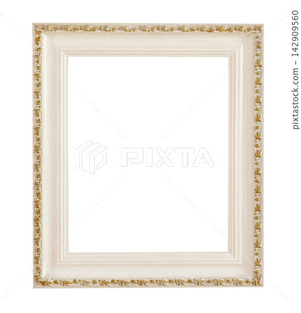 Ornate antique frame with gold floral details Ornate antique frame with gold floral details 142909560
