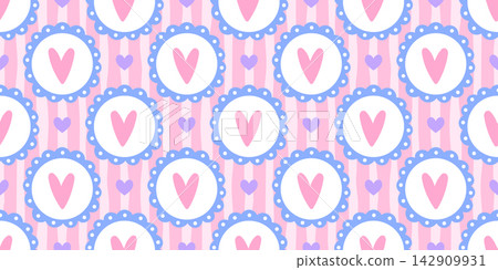 Gingham flower pattern with background seamless striped and love cute heart. Print summer pink with valentine texture fabric and bg wrapping vector. Cover romance happy with repeat day girl. Gingham flower pattern with background seamless striped and love cute heart. Print summer pink with valentine texture fabric and bg wrapping vector. Cover romance happy with repeat day girl. 142909931