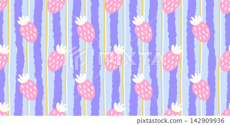 Strawberry print picnic and gingham kawaii pattern with cherry seamless flower. Fruit food organic and check cottagecore bow with childish girly berries. Summer bg vichy and heart berry girl. Strawberry print picnic and gingham kawaii pattern with cherry seamless flower. Fruit food organic and check cottagecore bow with childish girly berries. Summer bg vichy and heart berry girl. 142909936