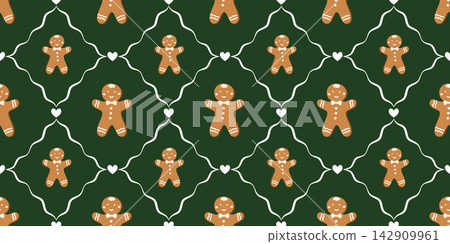 Gingham pattern vintage for preppy christmas gingerbread and seamless ginger candy. Diamond checkered decoration for ribbon textile rhombus and illustration wrap new year. Ornament year bg. Gingham pattern vintage for preppy christmas gingerbread and seamless ginger candy. Diamond checkered decoration for ribbon textile rhombus and illustration wrap new year. Ornament year bg. 142909961