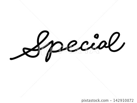 The word "Special" in bold, handwritten letters (English). The word "Special" in bold, handwritten letters (English). 142910872