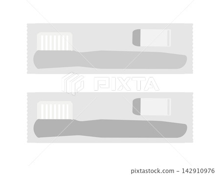 Toothbrush set, amenity goods, illustration Toothbrush set, amenity goods, illustration 142910976