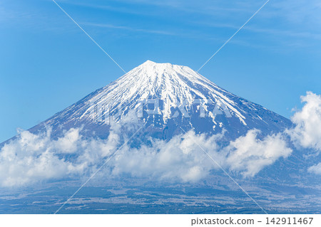 靜岡縣某處:藍天與富士山(圖) 靜岡縣某處:藍天與富士山(圖) 142911467