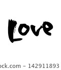 Love | Love, Kindness, Abstract Line Art, Black Line Illustration 142911893